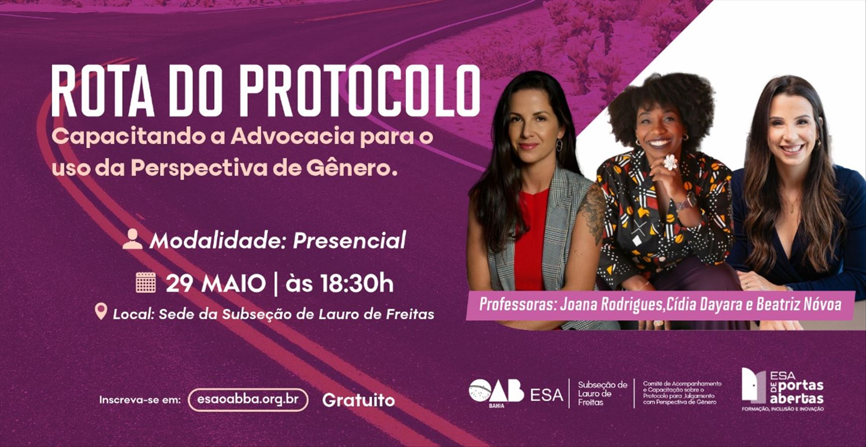 Rota do Protocolo - Capacitando a Advocacia para o uso da Perspectiva de Gênero - Lauro